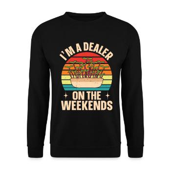  Microgreens Farming Kit Sprout Lover Vegan Diet - Unisex Sweatshirt - black - Front - Alina (178cm) & Michal (187cm)