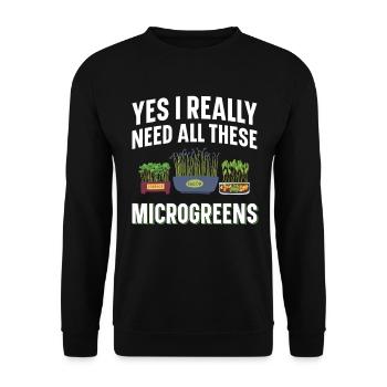 Microgreens Growing System Gartenset Spross - Unisex Pullover - Schwarz - Vorne - Alina (178cm) & Michal (187cm)
