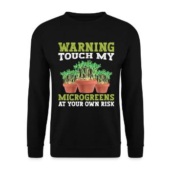  Microgreen Growing Kit Sprout Farmer Vegan Diet - Unisex Sweatshirt - black - Front - Alina (178cm) & Michal (187cm)