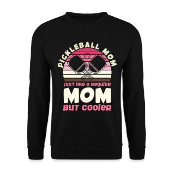 Pickleball Mom Retro Stripes - Sweat-shirt Unisexe - noir - Devant - Alina (178cm) & Michal (187cm)