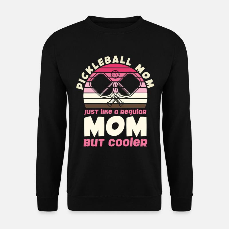 Pickleball Mom Retro Stripes - Unisex Sweatshirt - black
