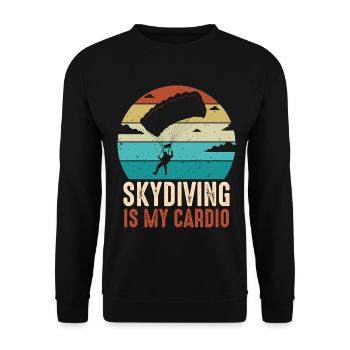 Parachutisme Cardio Retro Sunset - Sweat-shirt Unisexe - noir - Devant - Alina (178cm) & Michal (187cm)