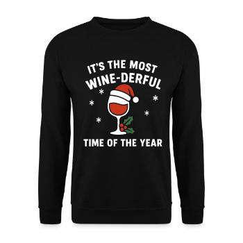 C’est la période la plus viticole de l’année - Sweat-shirt Unisexe - noir - Devant - Alina (178cm) & Michal (187cm)