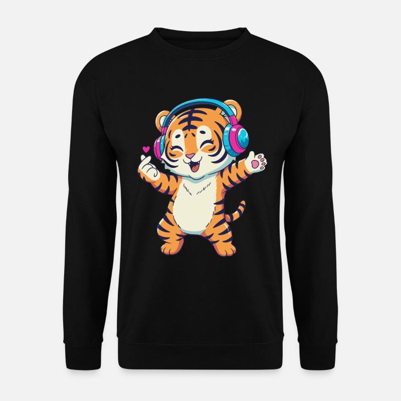 Dancing K-pop Tiger - Unisex Sweatshirt - black