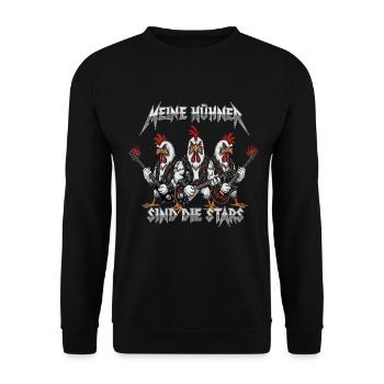 My Chickens Are The Stars Chicken Poultry Farmers - Unisex Sweatshirt - black - Front - Alina (178cm) & Michal (187cm)