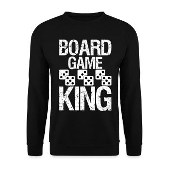 Board Game King - Unisex Sweatshirt - black - Front - Alina (178cm) & Michal (187cm)