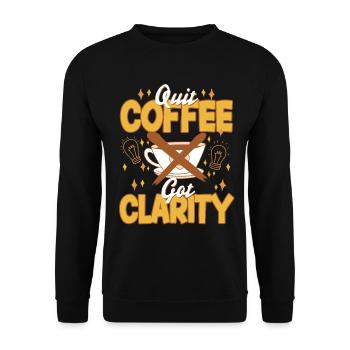 Kaffeeentzug Koffeinfrei Ex-Kaffeetrinker - Unisex Pullover - Schwarz - Vorne - Alina (178cm) & Michal (187cm)