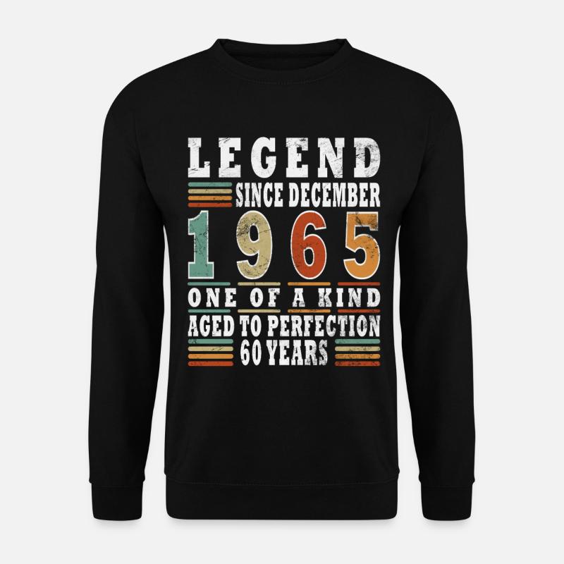 Cadeau d’anniversaire de décembre 1965 - Sweat-shirt Unisexe - noir