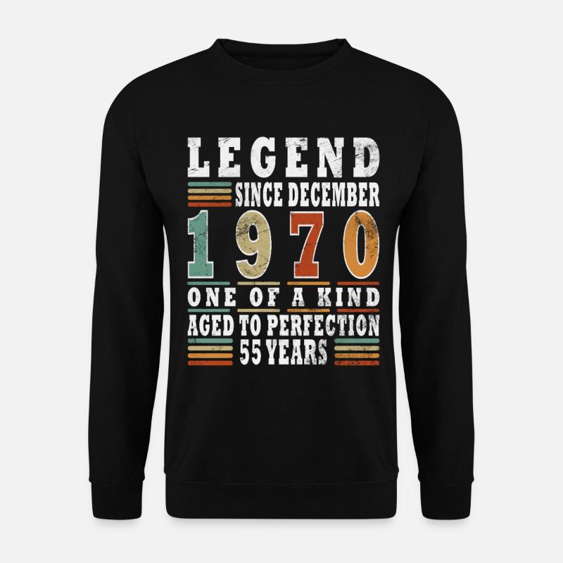 Présent d’anniversaire de décembre 1970 - Sweat-shirt Unisexe - noir