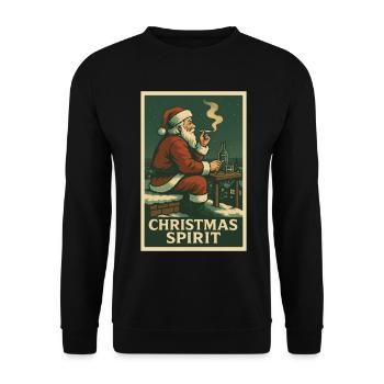 christmas spirit - Unisex Sweatshirt - black - Front - Alina (178cm) & Michal (187cm)