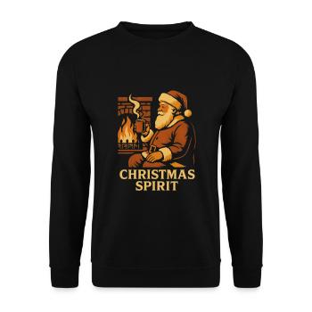 christmas spirit - Unisex Sweatshirt - black - Front - Alina (178cm) & Michal (187cm)