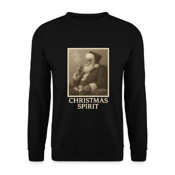 christmas spirit - Unisex Sweatshirt - black - Front - Alina (178cm) & Michal (187cm)