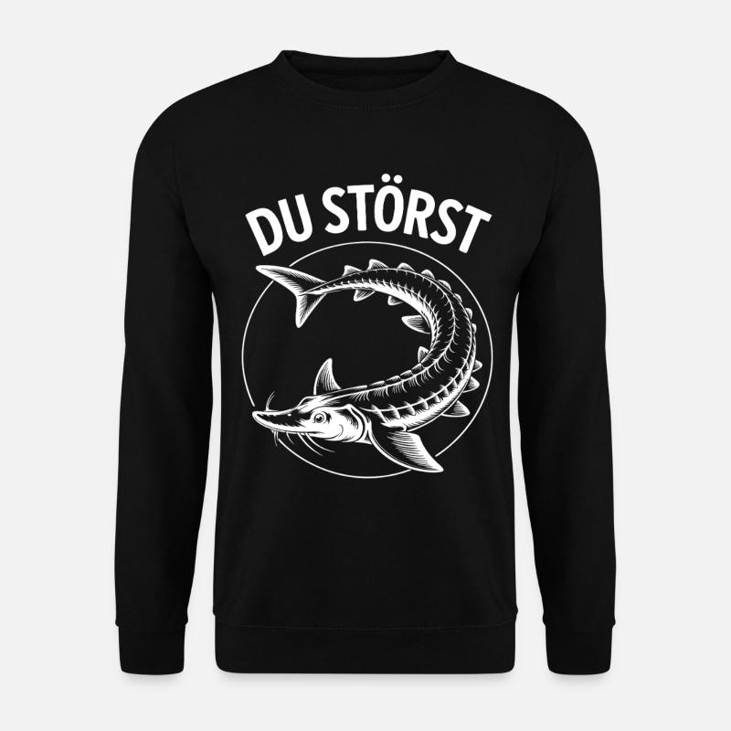 You Disturb Fish Circle Motif - Unisex Sweatshirt - black