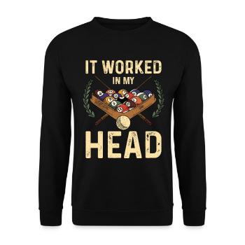 Kopf Hat Pool Humor - Unisex Pullover - Schwarz - Vorne - Alina (178cm) & Michal (187cm)