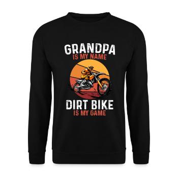 Jeu de motocross de grand-père - Sweat-shirt Unisexe - noir - Devant - Alina (178cm) & Michal (187cm)