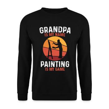 Jeu de peinture du grand-père - Sweat-shirt Unisexe - noir - Devant - Alina (178cm) & Michal (187cm)