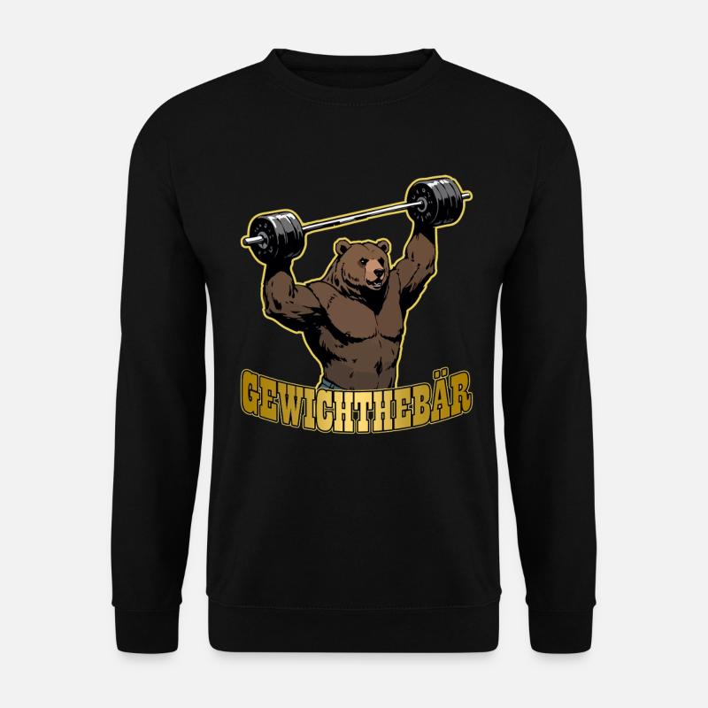 Gewichtheber GEWICHTEBÄR Lustiges - Unisex Pullover - Schwarz