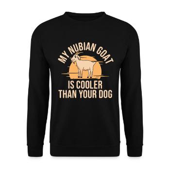 Costume de chèvre nubienne Peluche en peluche de chèvre - Sweat-shirt Unisexe - noir - Devant - Alina (178cm) & Michal (187cm)