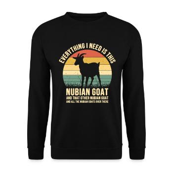 Propriétaire de chèvre nubienne Peluche en peluche en peluche en bouc - Sweat-shirt Unisexe - noir - Devant - Alina (178cm) & Michal (187cm)