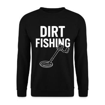 Dirt Fishing Metal Detecting Adventure - Unisex Sweatshirt - black - Front - Alina (178cm) & Michal (187cm)