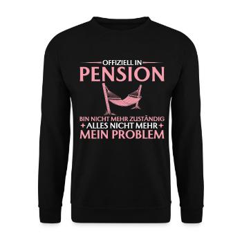Civil servant farewell work colleague in retirement - Unisex Sweatshirt - black - Front - Alina (178cm) & Michal (187cm)