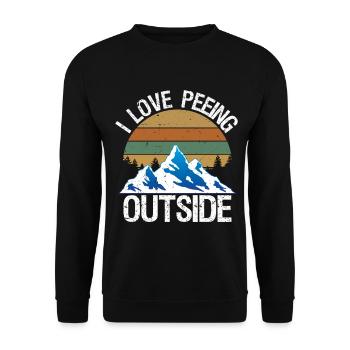 I Love Peeing Outside Camping Hiking - Sweat-shirt Unisexe - noir - Devant - Alina (178cm) & Michal (187cm)