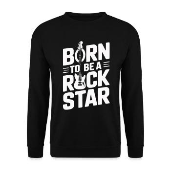 Né pour être un T-shirt Rock Star Cadeau de musique rock - Sweat-shirt Unisexe - noir - Devant - Alina (178cm) & Michal (187cm)