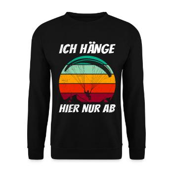 Parapente JE TRAÎNE JUSTE ICI Fun - Sweat-shirt Unisexe - noir - Devant - Alina (178cm) & Michal (187cm)
