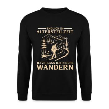 Retraite partielle en paix Randonnée - retraite anticipée - Sweat-shirt Unisexe - noir - Devant - Alina (178cm) & Michal (187cm)