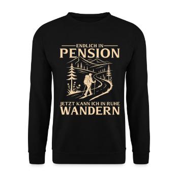 Pension en randonnée de la paix - Pensionnaire - Sweat-shirt Unisexe - noir - Devant - Alina (178cm) & Michal (187cm)