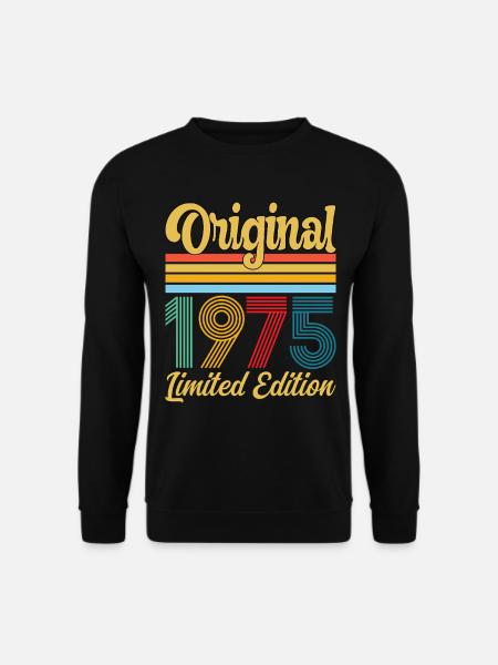 Geburtstagsgeschenk 1975 Original-Vintage-Retro-Geschenk - Unisex Pullover - Schwarz