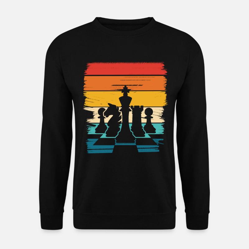 Rainbow Chess Pieces Silhouette - Unisex Sweatshirt - black