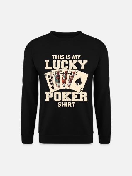 Lucky Poker Card Shirt - Unisex Sweatshirt - black