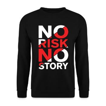 No Risk No Story - Unisex Sweatshirt - black - Front - Alina (178cm) & Michal (187cm)