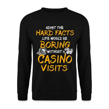 Casino Glücksspieler - Unisex Pullover - Schwarz - Vorne - Alina (178cm) & Michal (187cm)