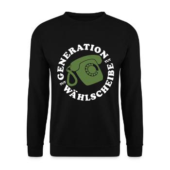 Generation Landline Telephone - Unisex Sweatshirt - black - Front - Alina (178cm) & Michal (187cm)