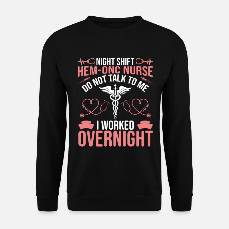 Hem/Onc Krankenschwester Ehemann Hämatologie Krankenschwester - Unisex Pullover - Schwarz