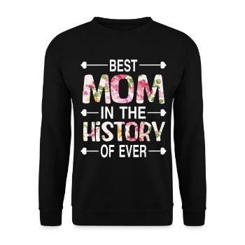 Mom Mom - Unisex Sweatshirt - black - Front - Alina (178cm) & Michal (187cm)