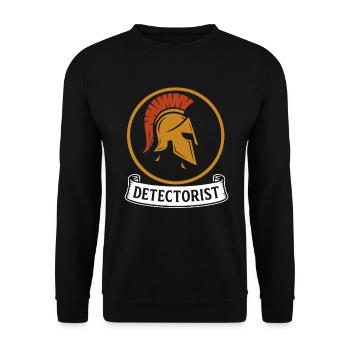 Treasure Hunter Detectorist Metal Detecting - Unisex Sweatshirt - black - Front - Alina (178cm) & Michal (187cm)
