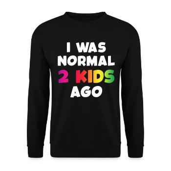 J’étais normal il y a 2 enfants - Sweat-shirt Unisexe - noir - Devant - Alina (178cm) & Michal (187cm)