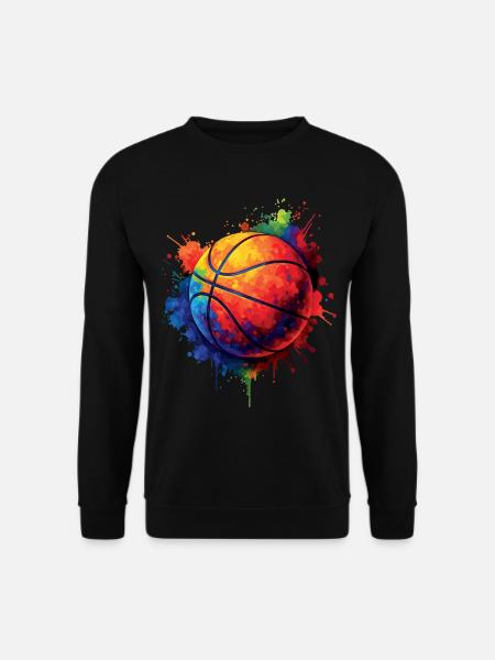 Basketball Splash Art – Design Ballon de Basket - Unisex Pullover - Schwarz