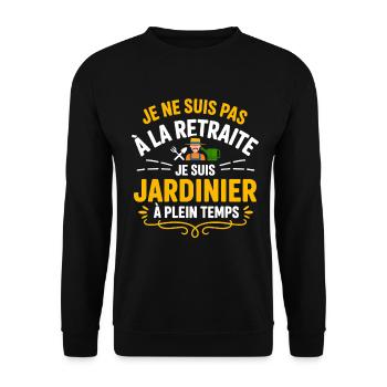 Gärtner Ruhestand Passion Gartengeschenk Lustig - Unisex Pullover - Schwarz - Vorne - Alina (178cm) & Michal (187cm)