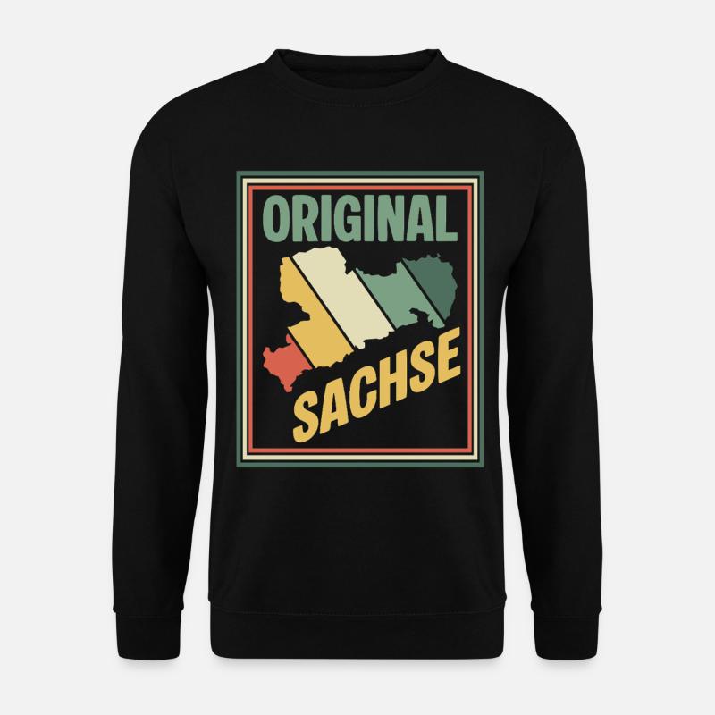 Original Sachsen Karte - Unisex Pullover - Schwarz