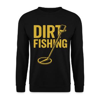 Dirt Fishing Metal Detecting Adventure - Unisex Sweatshirt - black - Front - Alina (178cm) & Michal (187cm)