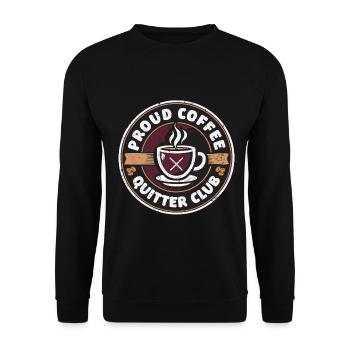 Kaffeeentzug Koffeinfrei Ex-Kaffeetrinker - Unisex Pullover - Schwarz - Vorne - Alina (178cm) & Michal (187cm)