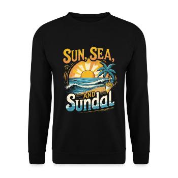 Tamil Tamilisch Sri Lanka Sun Sea And Sundal - Unisex Pullover - Schwarz - Vorne - Alina (178cm) & Michal (187cm)