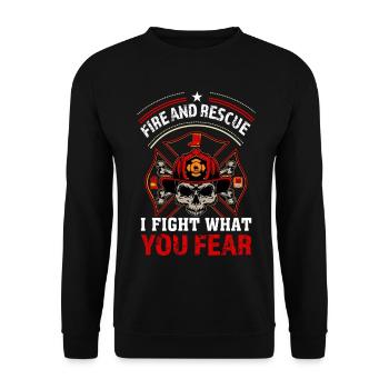 Fire brigade - Unisex Sweatshirt - black - Front - Alina (178cm) & Michal (187cm)