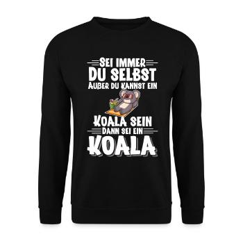 Koala - Unisex Sweatshirt - black - Front - Alina (178cm) & Michal (187cm)