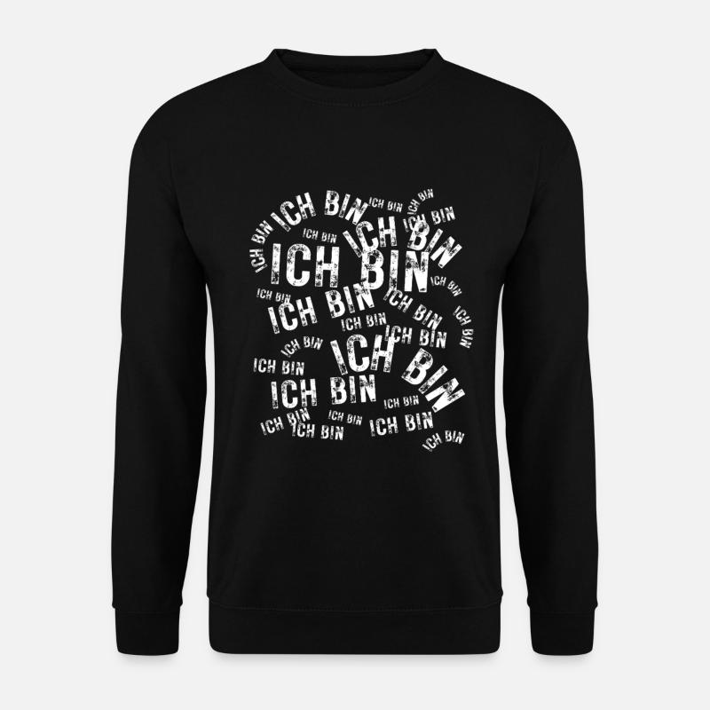 Ich Bin Typo Kreis Muster - Unisex Pullover - Schwarz