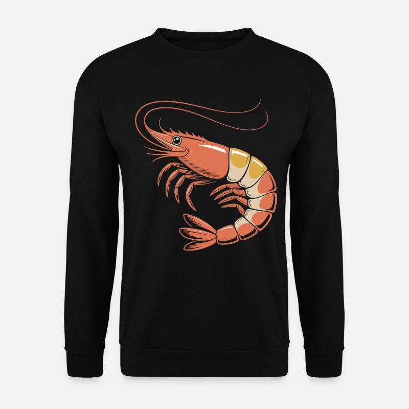 Roter Garnele Cartoon - Unisex Pullover - Schwarz